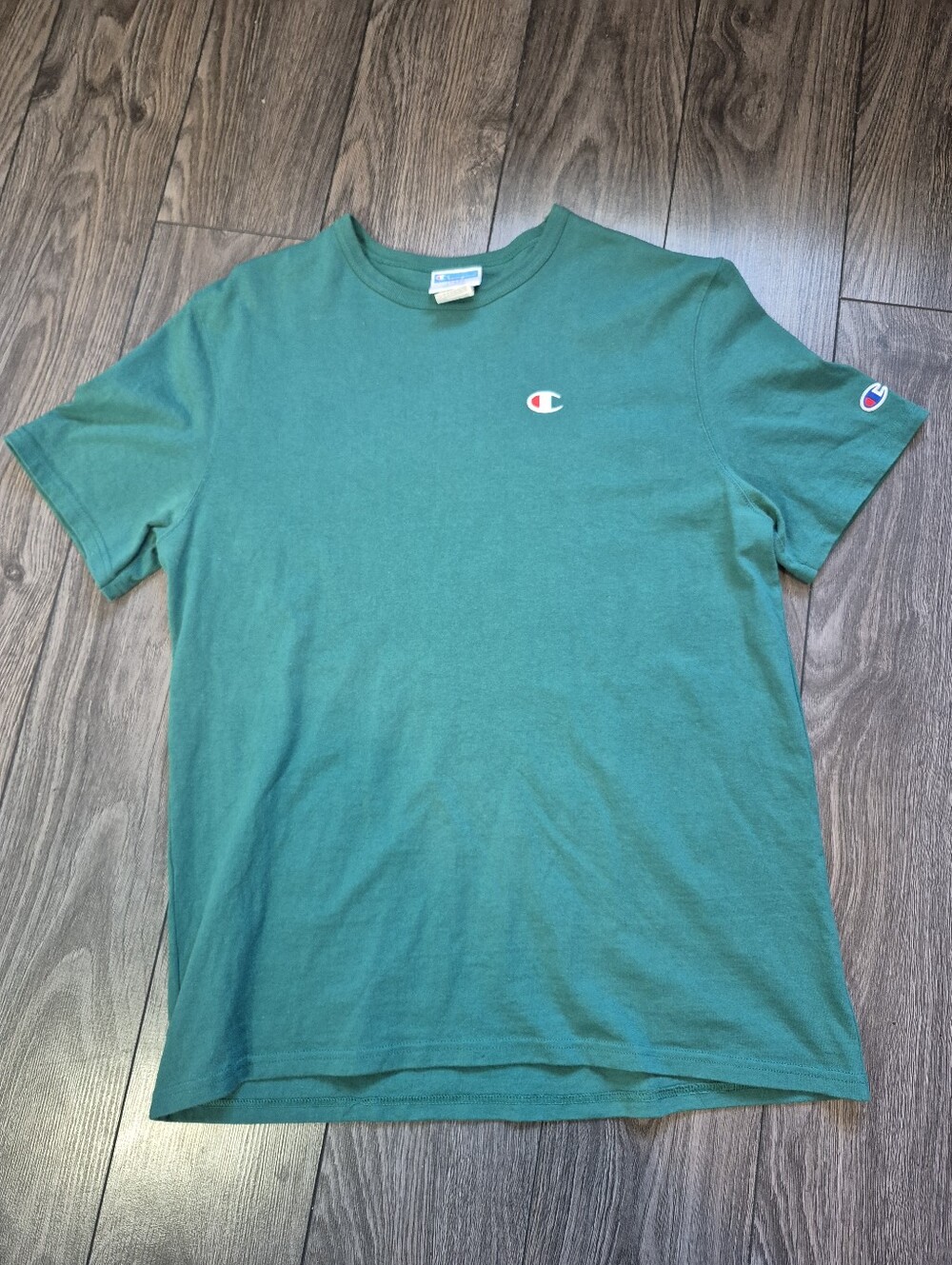 Vintage Champion Teal Crewneck T-Shirt!